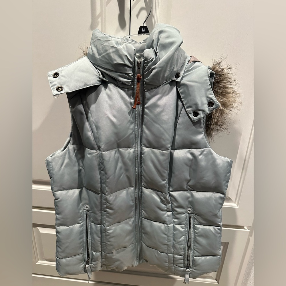 Eddie Bauer Hooded Puffer Down Vest